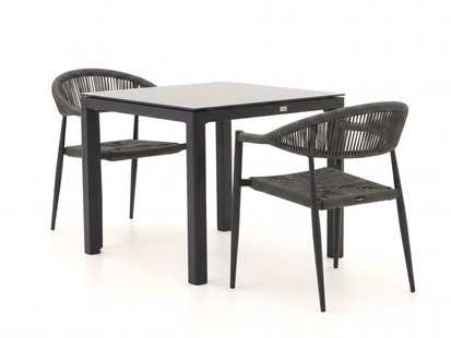 + 15% kassakorting | Manifesto Belpasso/La Fonte 90cm dining tuinset 3-delig stapelbaar - Laagste prijsgarantie!