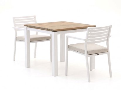 + 15% kassakorting | Bellagio Rumo/Lagundo 90cm dining tuinset 3-delig stapelbaar - Laagste prijsgarantie!