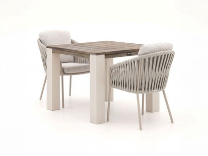 + 15% kassakorting | SUNS Nappa/ROUGH-X 100cm dining tuinset 3-delig - Laagste prijsgarantie!