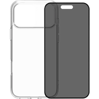 BlueBuilt Protective Back Cover iPhone 17 Pro Max Transparant + BlueBuilt iPhone 17 Pro Max Privacy Screenprotector Glas