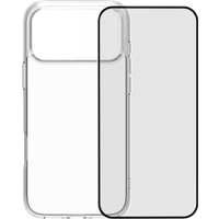 BlueBuilt Protective Back Cover iPhone 17 Pro Max Transparant + BlueBuilt iPhone 17 Pro Max Screenprotector Glas