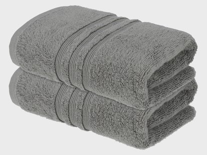 LIVARNO Set van 2 handdoeken 50 x 100 cm (Grijs)