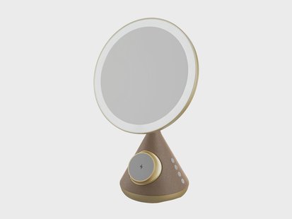 TRONIC Make-up spiegel met Bluetooth-speaker en verlichting (Goud)