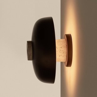 Audo Copenhagen Audo LED wandlamp Reverse, zand/brons, Ø 24 cm, draaidimmer
