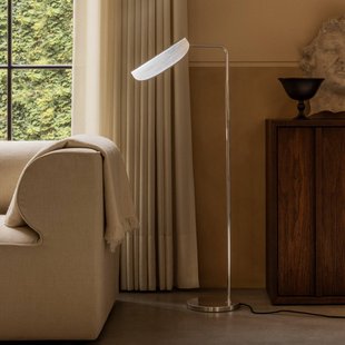 Wing vloerlamp, aluminium, hoogte 113 cm, in hoogte verstelbaar - Audo Audo Copenhagen - Woonkamer - Designer - 1 lamp