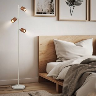 Briloner Vloerlamp Ida, bruin, 3-lamps, hoogte 141 cm, GU10