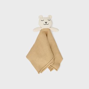 Knuffeldoekje, GOTS katoen, gebreid, beertje