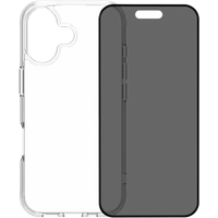 BlueBuilt Protective Back Cover iPhone 17 Transparant + BlueBuilt iPhone 17 Privacy Screenprotector