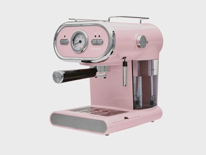 SILVERCREST Piston koffiemachine met stoompijpje, 15 bar, pastelroze