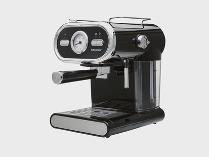 SILVERCREST Piston koffiemachine met stoompijpje, 15 bar, zwart