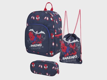 Kinder schooltas met gymtas en etui (Spiderman)
