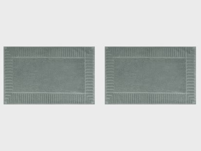 LIVARNO Set van 2 badstof douchematten, 80 x 50 cm (Blauw)
