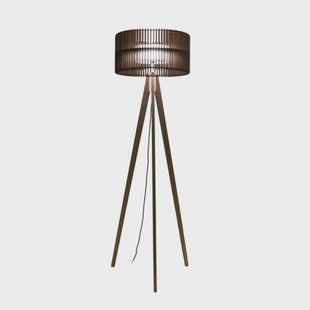 Waldmann LED vloerlamp Vivaa.free, walnoot, 3000K, driepoot, hout
