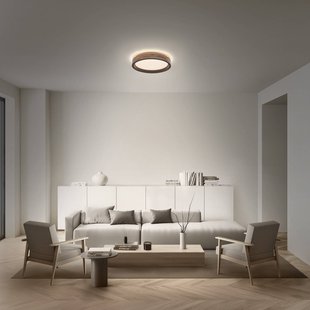 OSRAM LED plafondlamp ORBIS MARIANO hout/zwart Ø 41 cm dimbaar