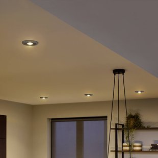 OSRAM inbouwspot, beton licht/nikkel, Ø 12 cm, GU10-LED