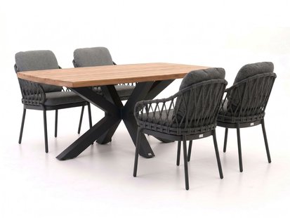 + 15% kassakorting | Tierra Outdoor Natal/Induno Deens Ovaal 180cm dining tuinset 5-delig - Laagste prijsgarantie!