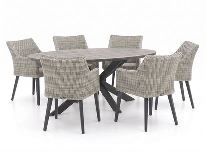 + 15% kassakorting | Manifesto Matese/Fidenza ovaal 180cm dining tuinset 7-delig - Laagste prijsgarantie!
