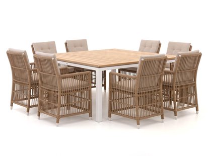 + 15% kassakorting | Manifesto Ortello/Linosa 160x160cm dining tuinset 9-delig - Laagste prijsgarantie!