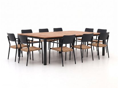 + 15% kassakorting | Bellagio Cino/Linosa 240x160cm dining tuinset 11-delig stapelbaar - Laagste prijsgarantie!