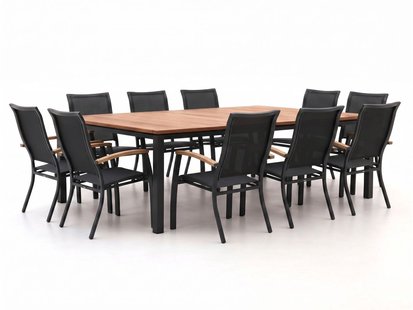+ 15% kassakorting | Bellagio Lugo/Linosa 240x160cm dining tuinset 11-delig stapelbaar - Laagste prijsgarantie!