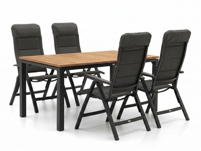 + 15% kassakorting | Forza Tione/Linosa 100cm dining tuinset 5-delig verstelbaar - Laagste prijsgarantie!