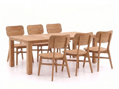+ 15% kassakorting | Bellagio Omodeo/Buxton 220cm dining tuinset 7-delig - Laagste prijsgarantie!