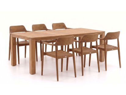 + 15% kassakorting | Bellagio Balba/Buxton 220cm dining tuinset 7-delig stapelbaar - Laagste prijsgarantie!