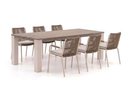 + 15% kassakorting | Bellagio Caronia/ROUGH-X 240cm dining tuinset 7-delig stapelbaar - Laagste prijsgarantie!