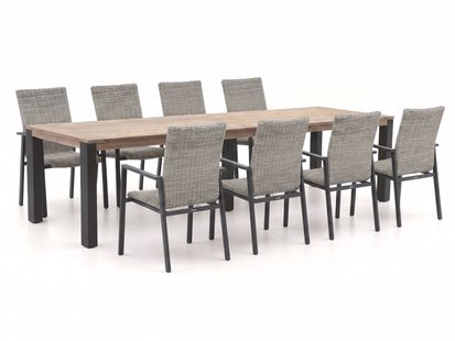 + 15% kassakorting | Manifesto Villongo/ROUGH-S 300cm dining tuinset 9-delig stapelbaar - Laagste prijsgarantie!