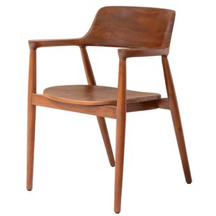 Giga Meubel Eetkamerstoel Luca - Walnoot Hout - Set van 2
