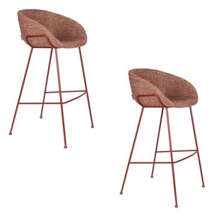 Zuiver Feston Barkrukken 75 cm Terra/Rood - Set van 2