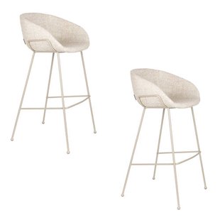 Zuiver Feston Barkrukken 75 cm Beige - Set van 2