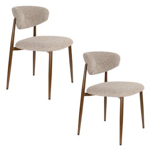 Housecraft Living Noor Eetkamerstoelen Bruin - Set van 2