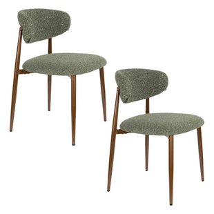 Housecraft Living Noor eetkamerstoelen - groen (set van 2)