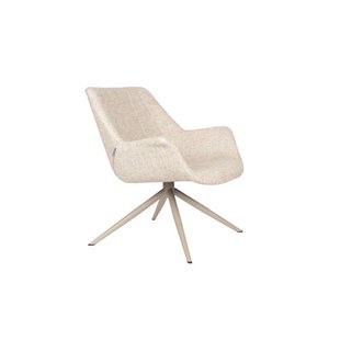 Zuiver draaibare fauteuil met armleuningen - beige
