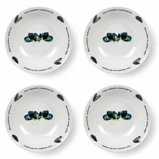 Cosy & Trendy Diep Bord / Mosselbord Deco ø 23 cm - 4 Stuks