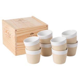 Costa Nova Koffiekopjes Grespresso Nature Wit 190 ml - 8 stuks - Gift box