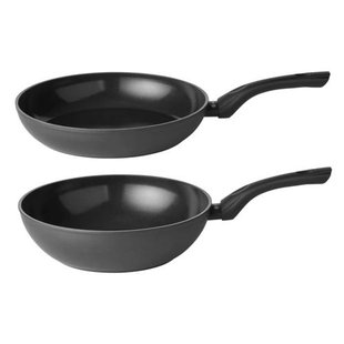 Sola Pannenset Stonehenge 2-Delig - Koekenpan ø 28 cm en Wokpan ø 28 cm - keramische anti-aanbaklaag