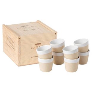 Costa Nova Espresso Kopjes Grespresso Nature Wit 80 ml - 8 stuks - Gift box