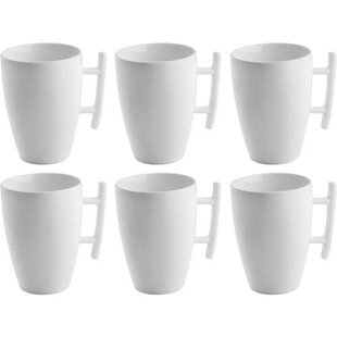BonBistro Cappuccino kopjes Yong Squito 300 ml - Wit - 6 stuks
