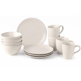 Broste Copenhagen Broste Copenhagen Ontbijtset Nordic Vanilla 12-delig / 4 personen - 4 ontbijtborden, 4 kommen en 4 kopjes