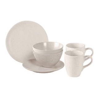 Broste Copenhagen Broste Copenhagen Ontbijtset Nordic Vanilla 6-delig / 2 personen - 2 ontbijtborden, 2 kommen en 2 kopjes
