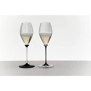 Riedel Champagneglas Fatto A Mano Performance - Zwarte Voet - 375 ml