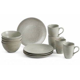 Broste Copenhagen Broste Copenhagen Ontbijtset Nordic Marsh 12-delig / 4 personen - 4 ontbijtborden, 4 kommen en 4 kopjes