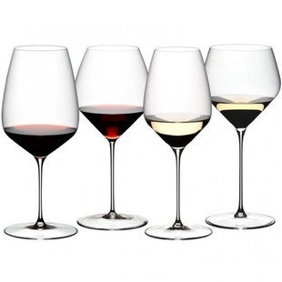 Riedel Wijnglazenset Veloce - Cabernet / Merlot, Pinot Noir / Nebbiolo, Riesling & Chardonnay - 4 Stuks