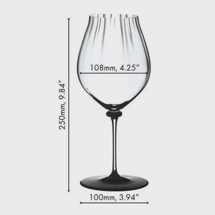 Riedel Rode Wijnglas Fatto A Mano Performance - Pinot Noir - Zwarte Voet - 830 ml