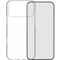 BlueBuilt Back Cover iPhone 17 Pro Max Transparant + BlueBuilt iPhone 17 Pro Max Screenprotector Glas