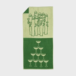 Moomin Arabia Moomin badhanddoek 70x140 cm Hattifnattarna, groen