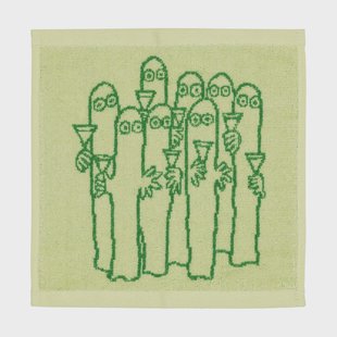 Moomin Arabia Moomin handdoek 25x25 cm Hattifnattarna, groen