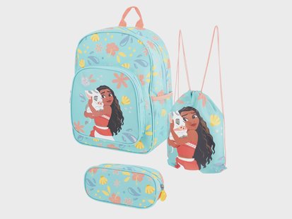 Kinder schooltas met gymtas en etui (vaiana)